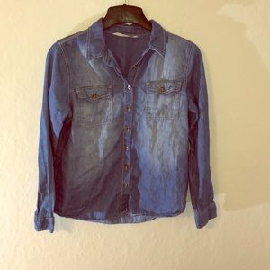 Denim Button Up Blouse
